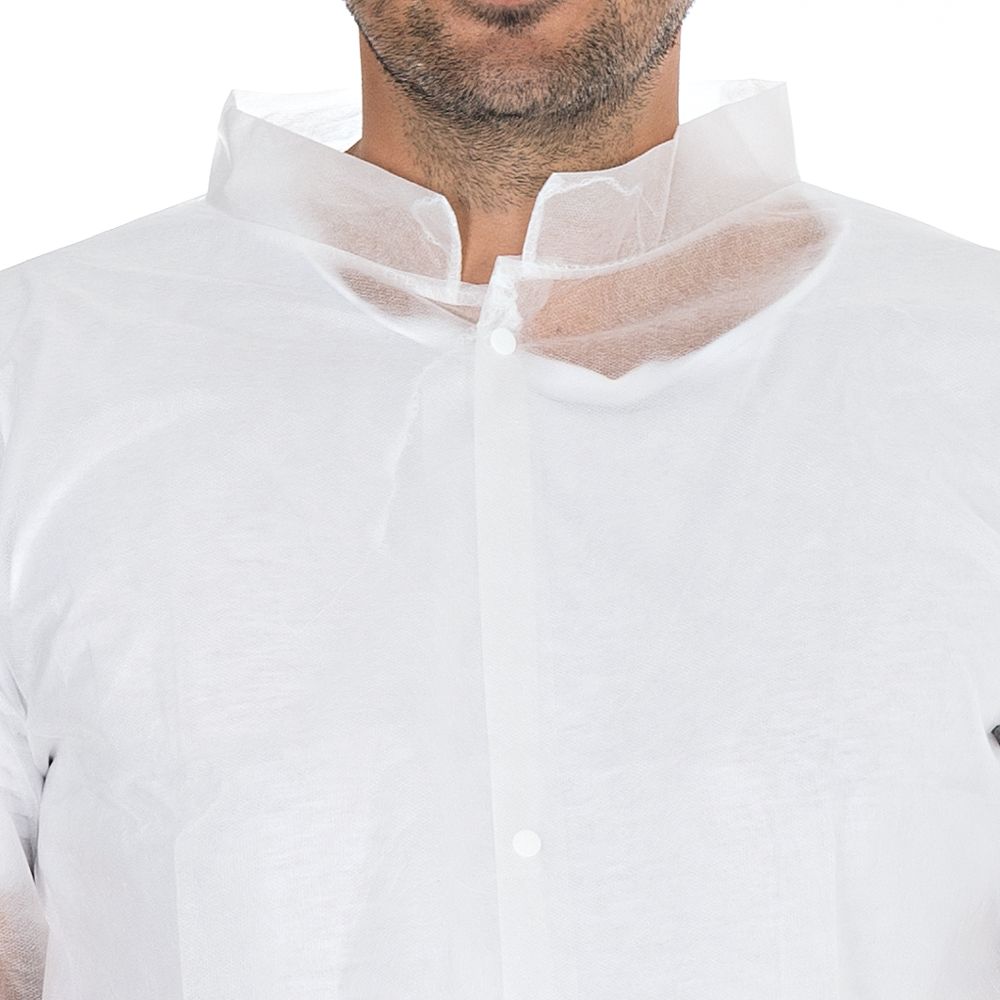 Besucherkittel Light mit Druckknöpfen | PP | Detail View | Gallery Image