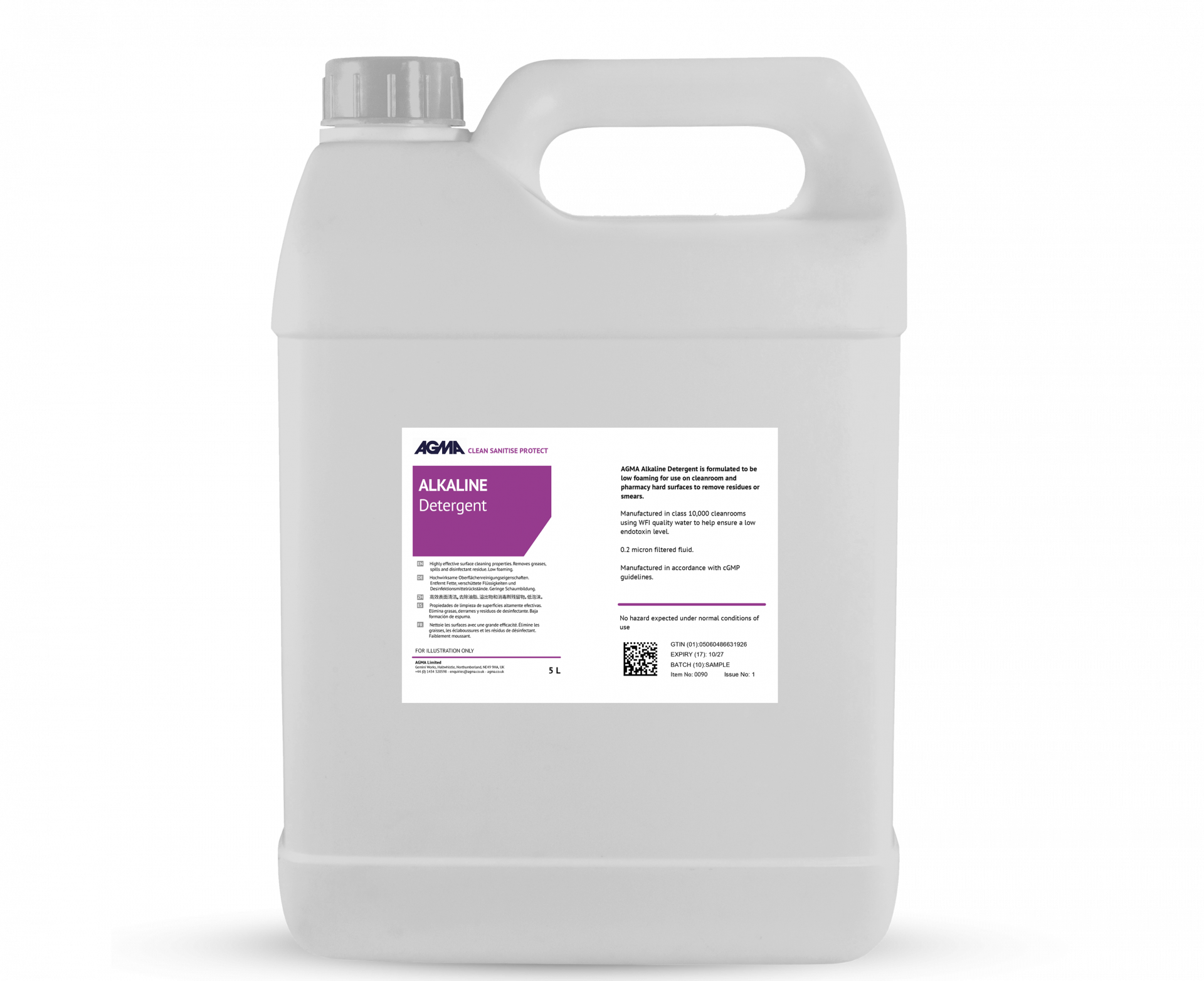 Cover Image | 11006781 | AGMA - Alkaline Detergent filtere - 5L