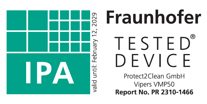 Fraunhofer Zertifikat für Vipers VMP50 | Protect2Clean